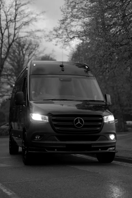 Luxury Mercedes sprinter chauffeur service manchester