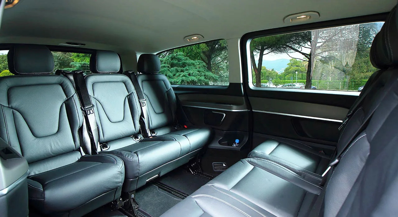 Luxury chauffeur car interior